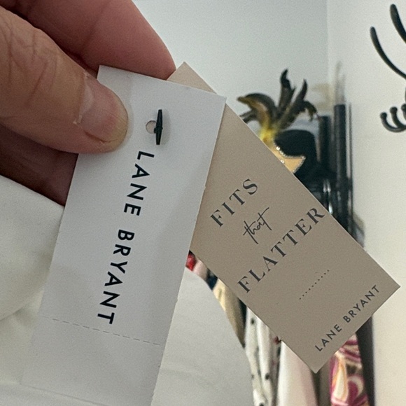 Lane Bryant White Cotton Button-Up Tunic - Picture 2 of 11